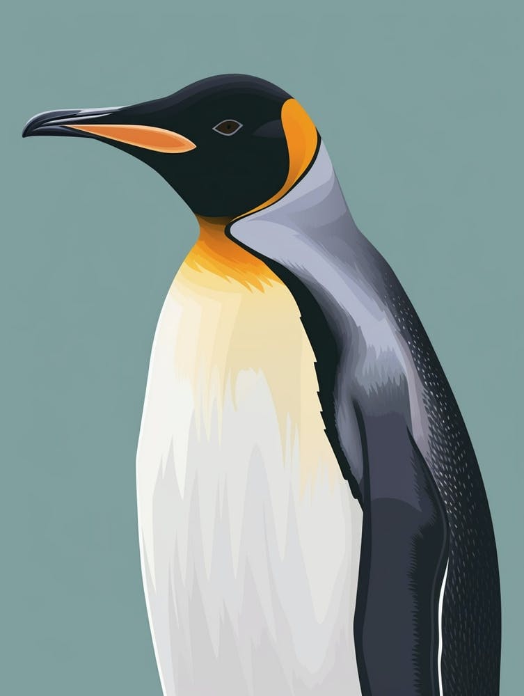 Emperor Penguin Isabela Island Minimalist Illustration 3