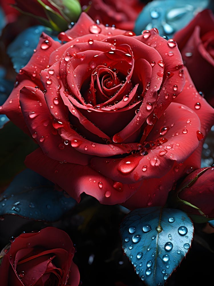 Eternal Rain-Kissed Rose