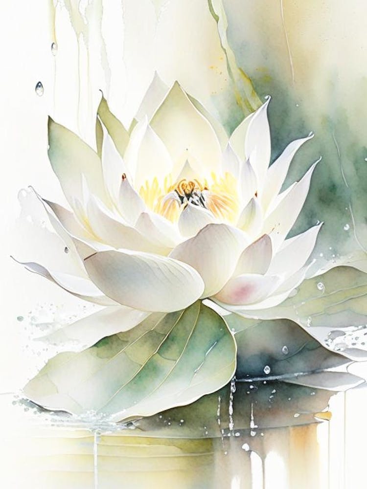 White Lotus Storybook Watercolour 1