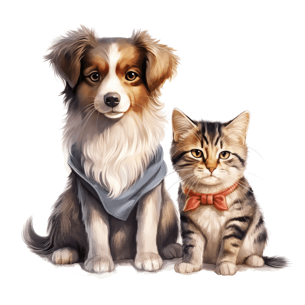 Cat and Dog Friends 12