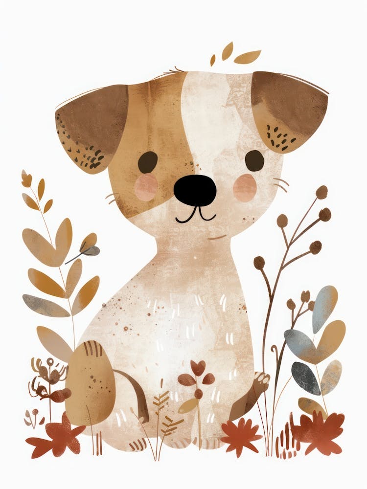 Charming Nursery Kids Animals Puppy 3