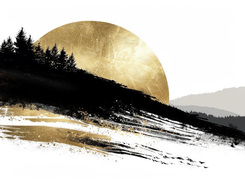 Gold Brush Strokes 10