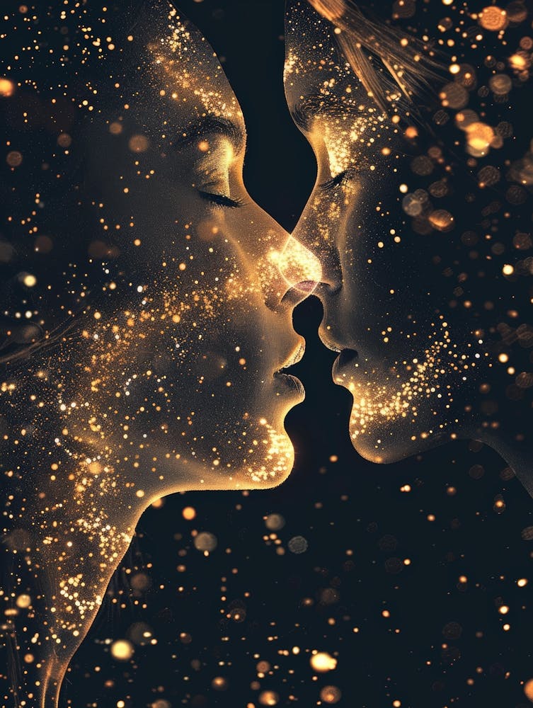 Two People Kissing