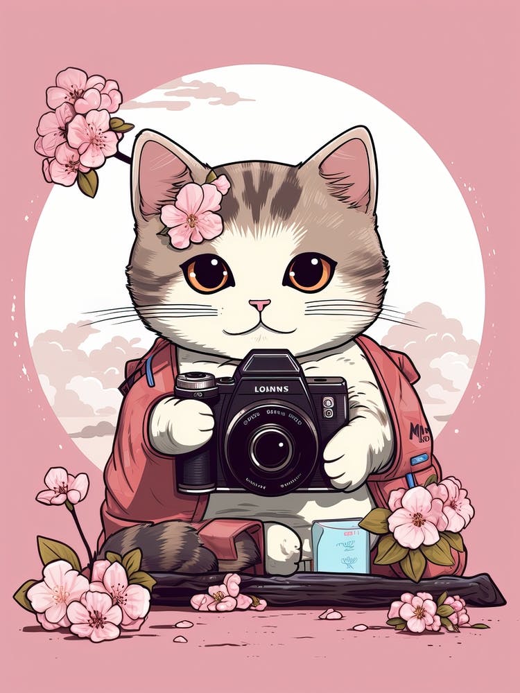 Kawaii Cat Drawings Photographer 2
