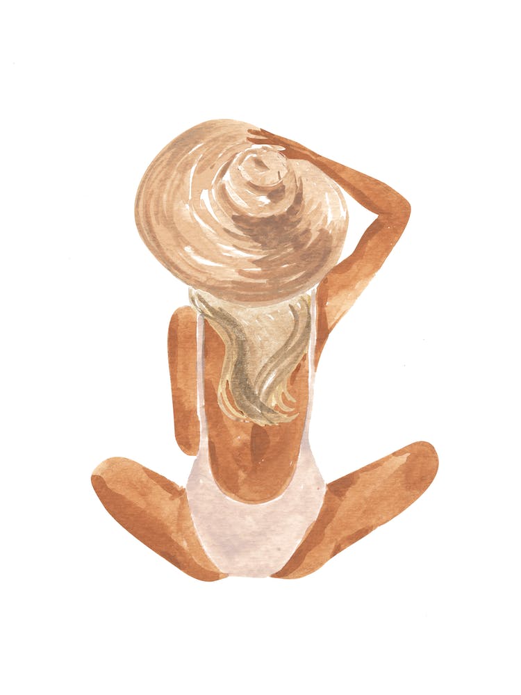 Blondes Strandmädchen