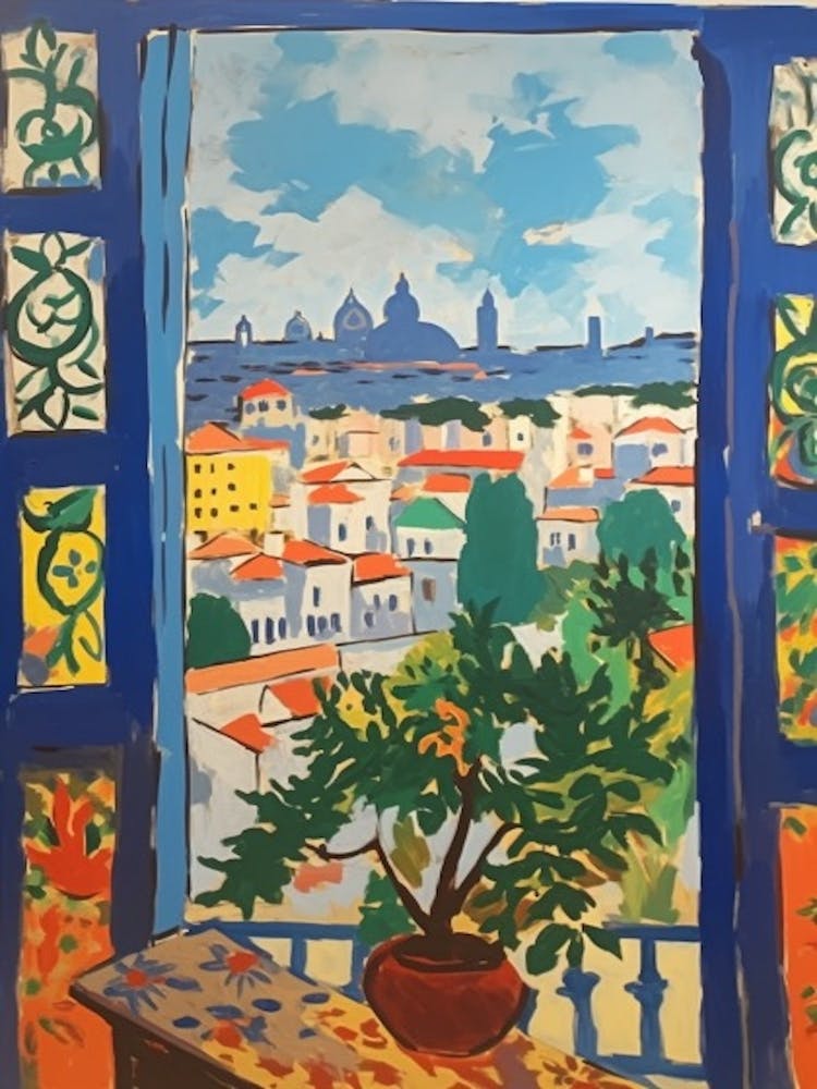 Fensterblick auf Vienna Im Stil des Fauvismus 4