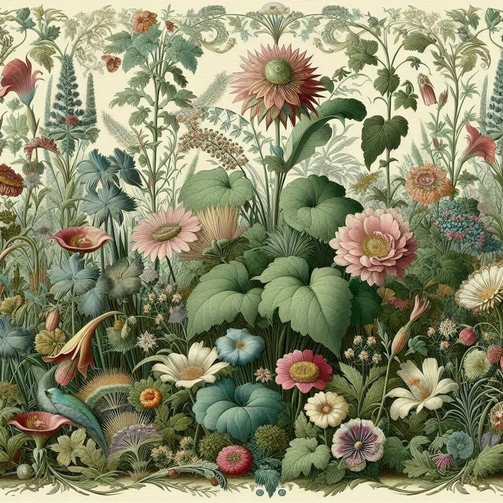 Garden Of Flowers, William Morris style