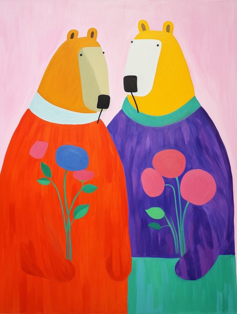Colourful Kids Animal Art Capybara 2