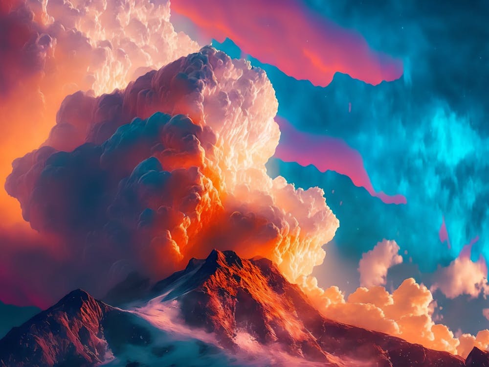 Cloudy Sky With Mountains