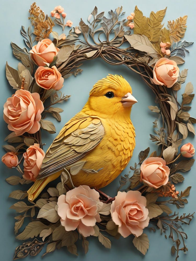 Bird In A Wreath 1