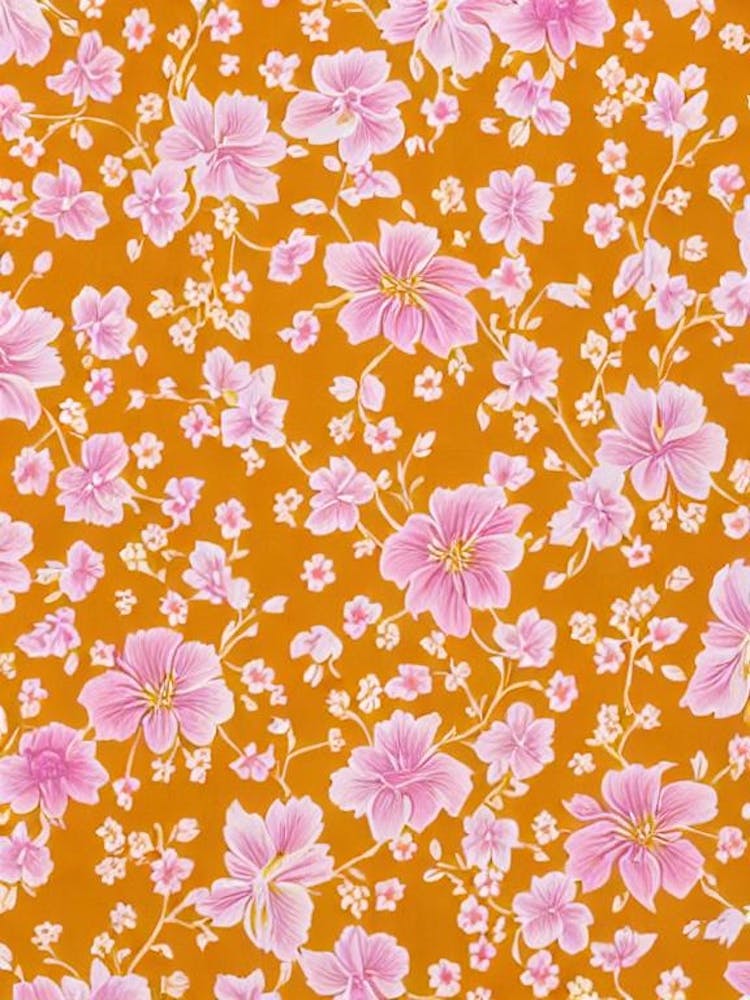 Lilium Floral Print Retro Pattern 2 Flower