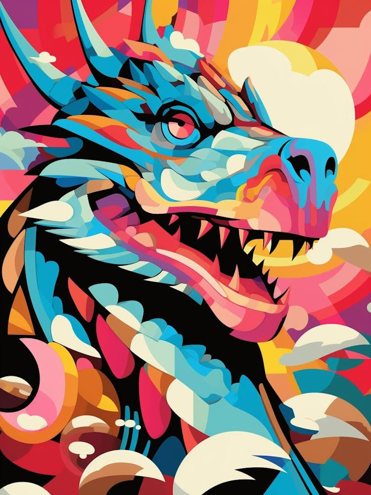 Dragon Abstract Pop Art 2