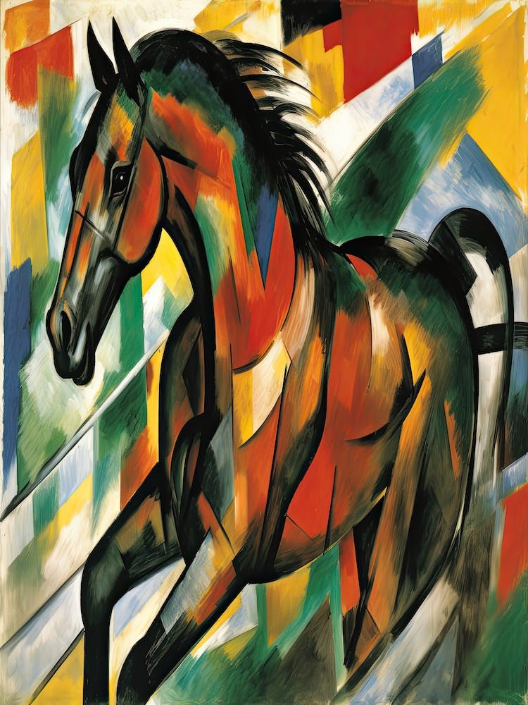 Horse Painting Cubistic