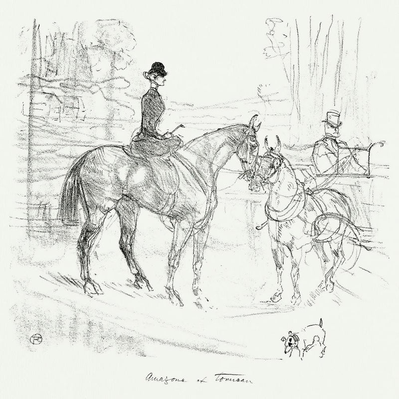 Horsewoman And Cart (1899), Henri de Toulouse-Lautrec