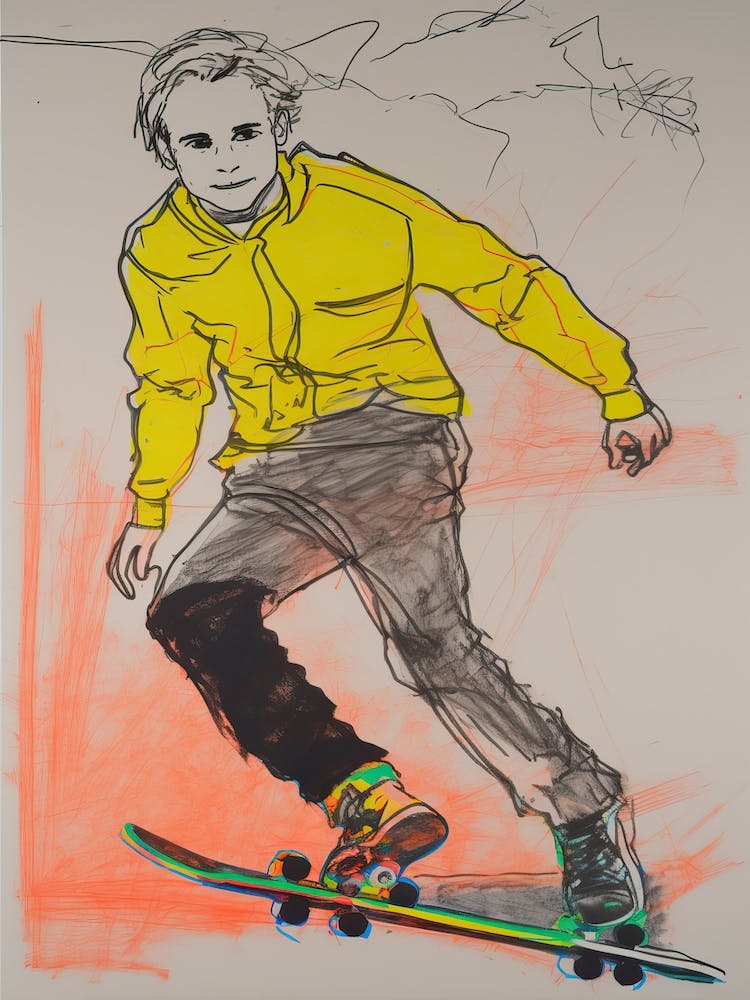 Skateboarding Pop Art 2
