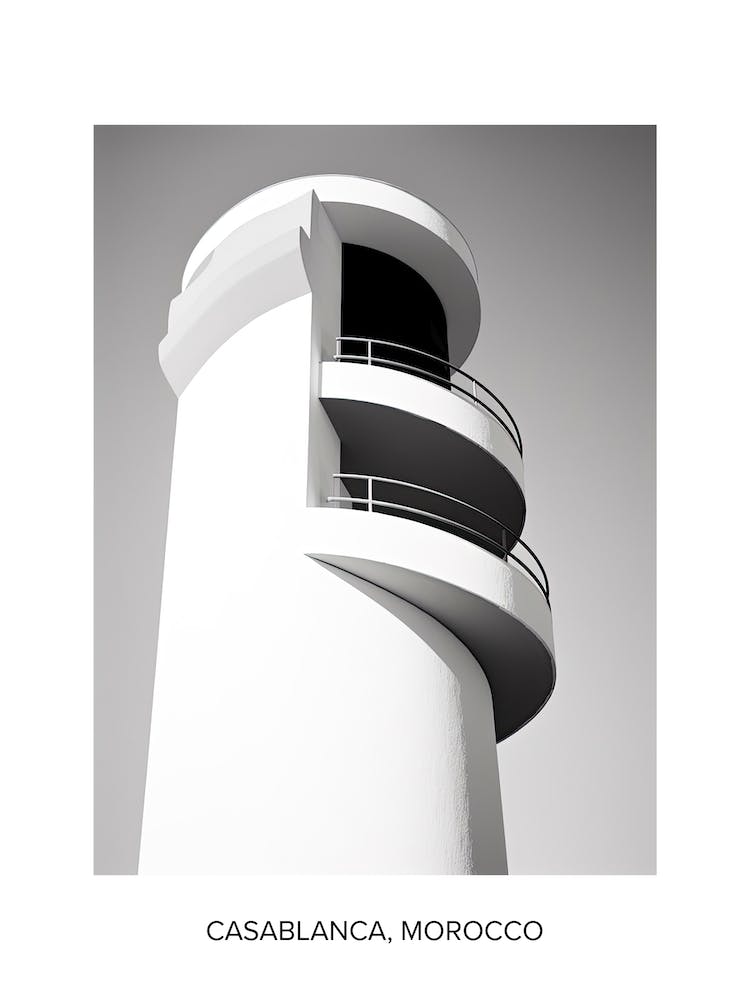 Poster Of Faro, Portugal, Photography In Black And White 2