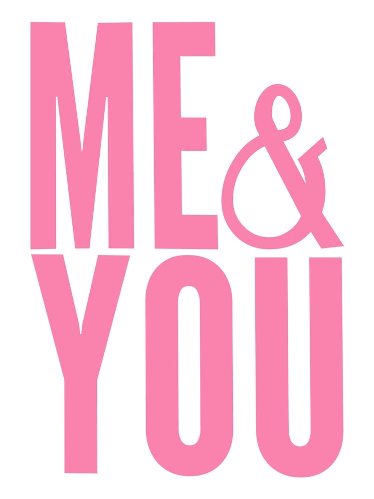ME & YOU Pink Print