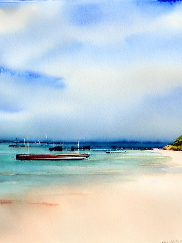 Boat Harbour Beach, Australia Watercolour
