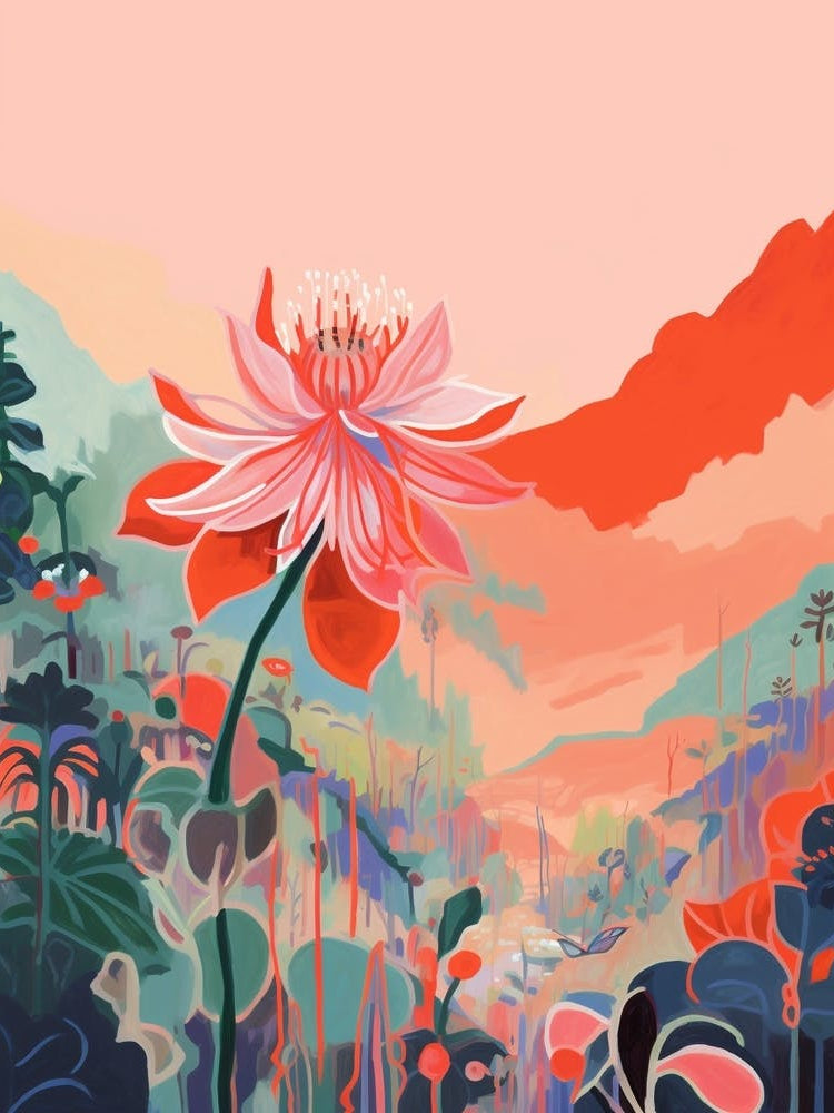 Boho Wildflower Painting Columbine 2