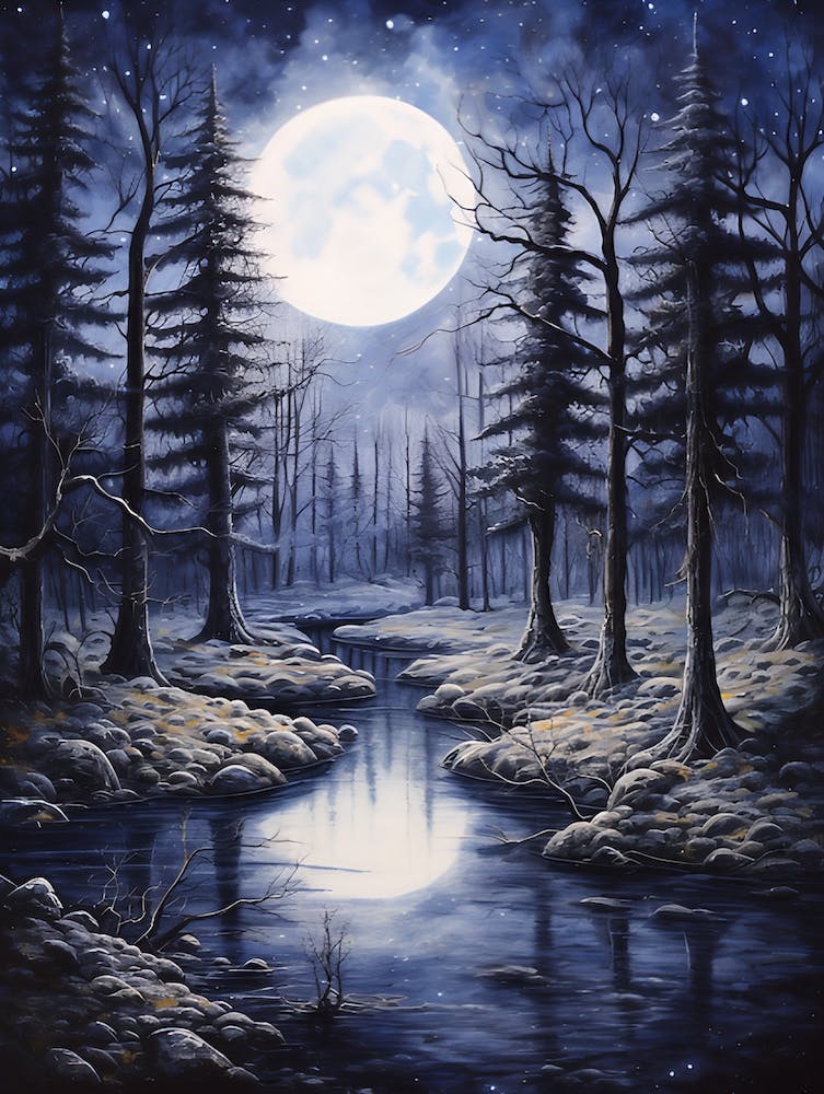 Full Moon In The Forest