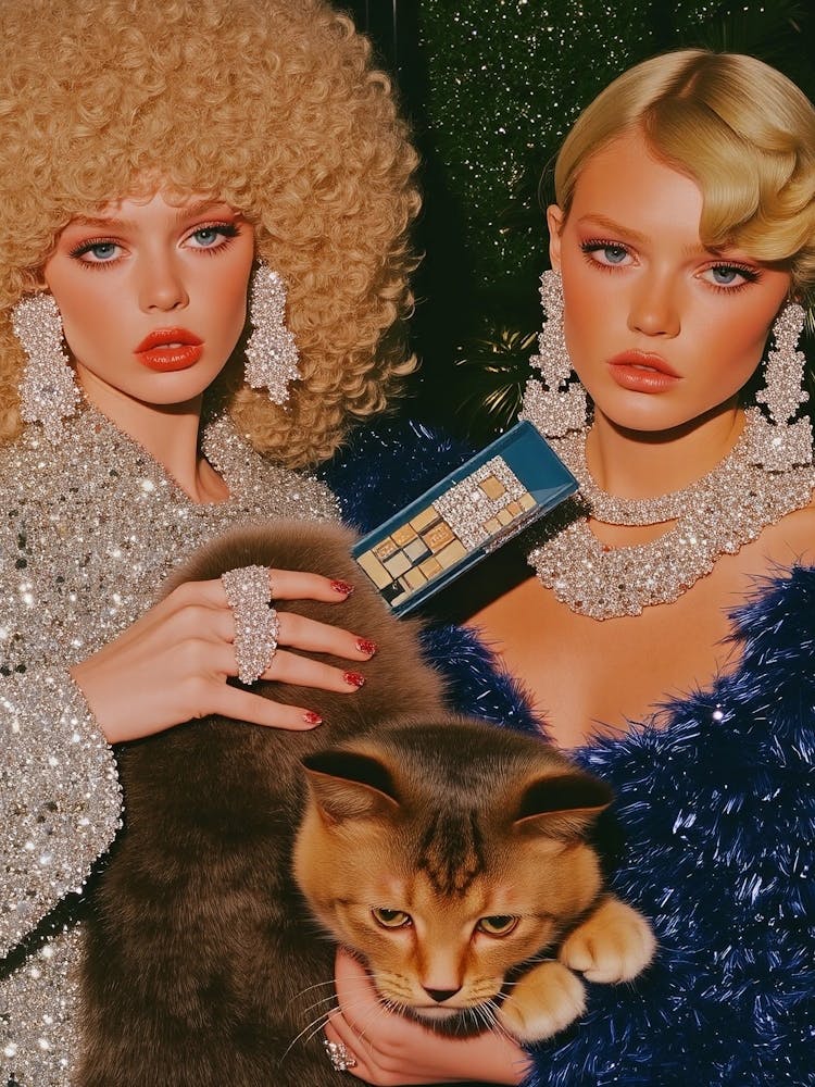 Two Women And A Cat 1