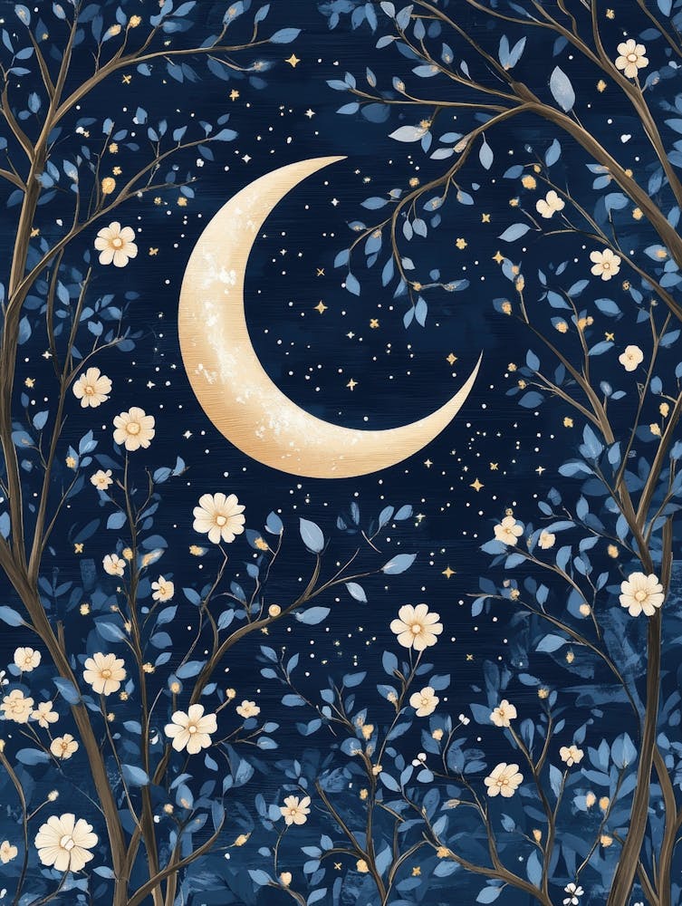 Moon And Flowers 4