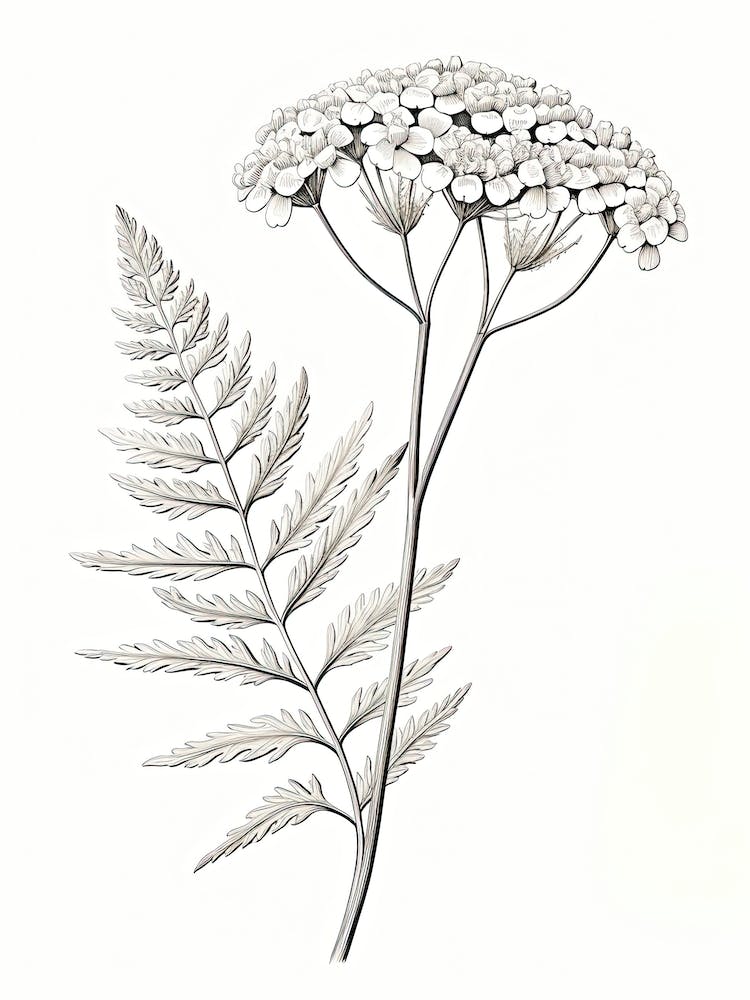 Yarrow Savory Vintage Botanical Herbs 0