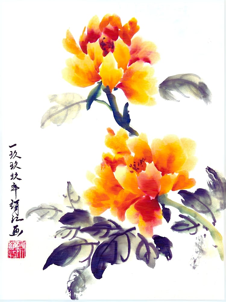 Peony Painting