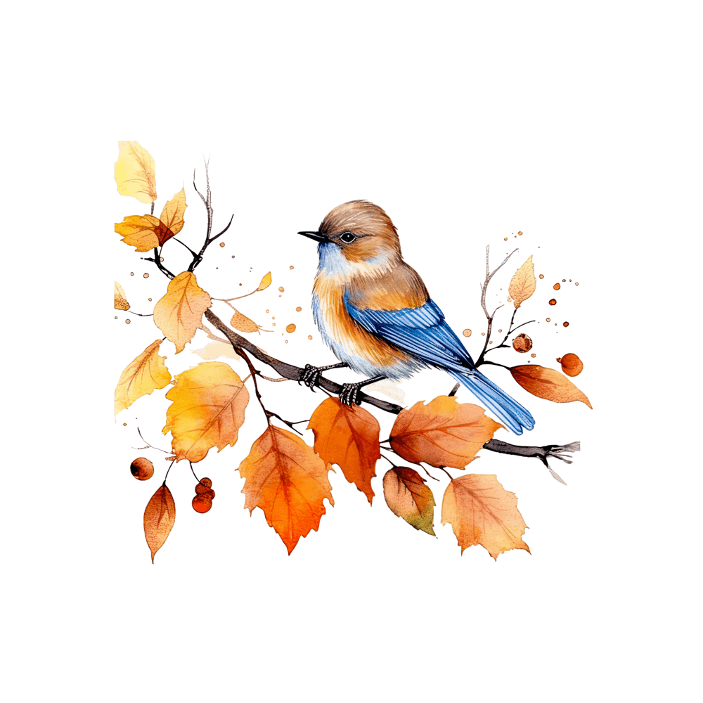 Bluebird On A Branch