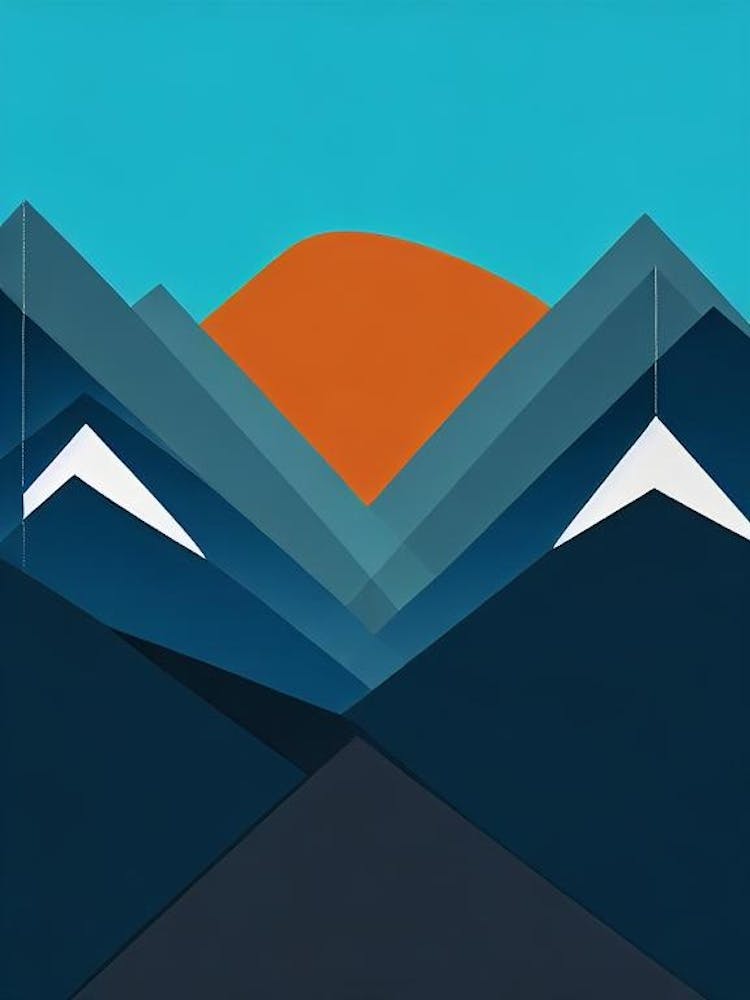 Termas De Chillán, Chile Modern Illustration Skiing Poster