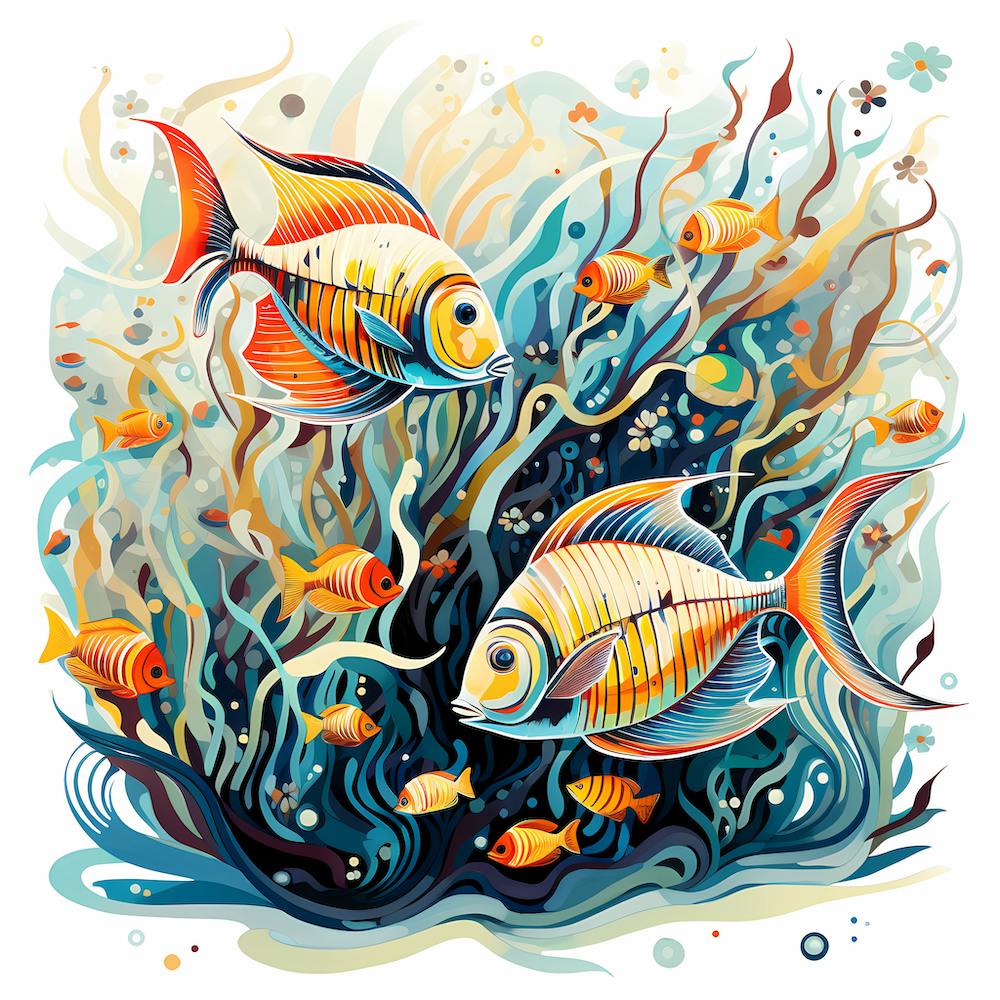 Fish amongst the reeds