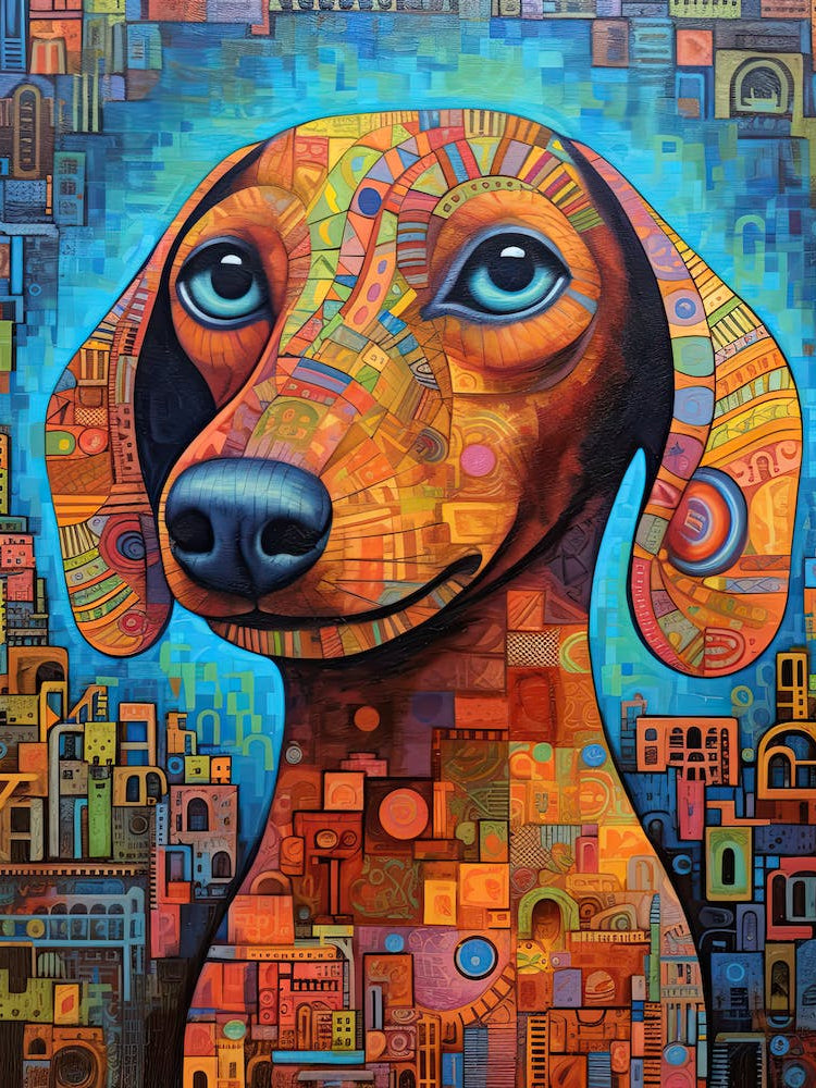 Dachshund dog print 4