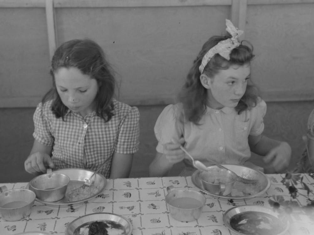 Untitled Photo, Possibly Related To Lunch For Children At The Fsa (Farm Security Administration) S Mobile Cam