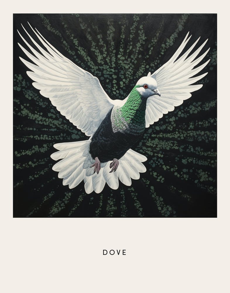 Ohara Koson Inspired Bird Painting Dove 4 Poster