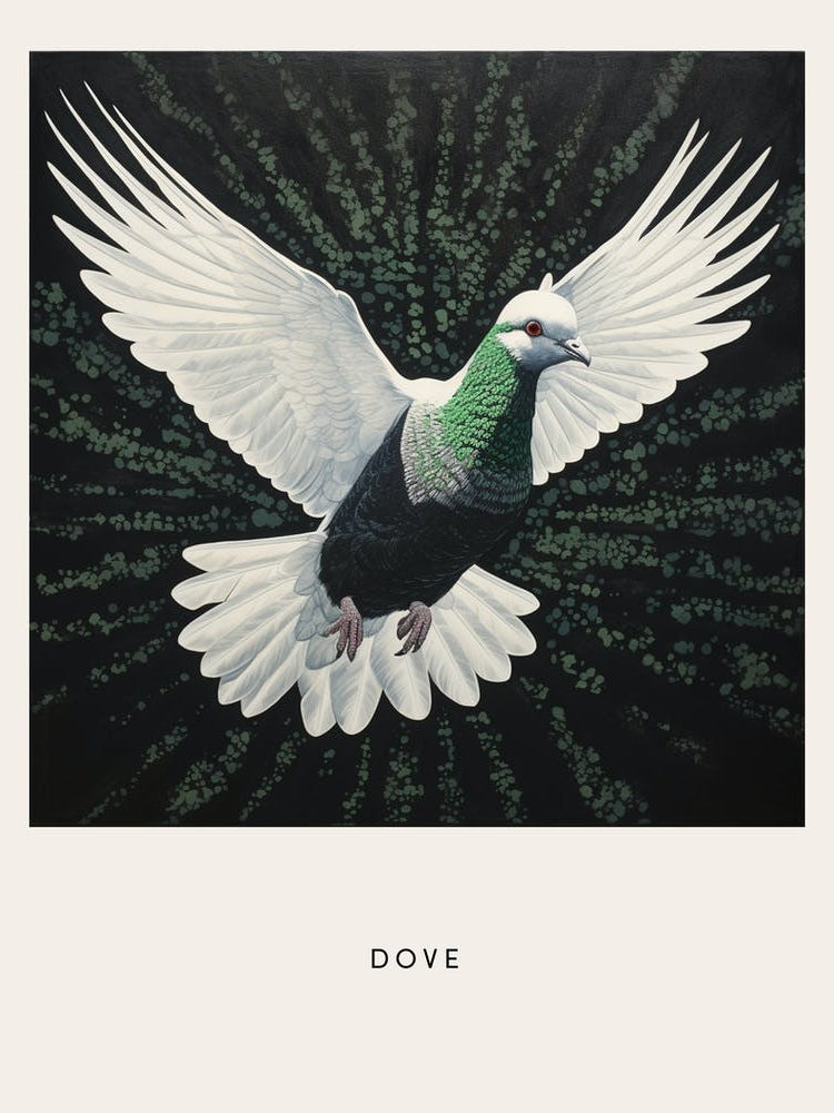 Ohara Koson Inspired Bird Painting Dove 4 Poster