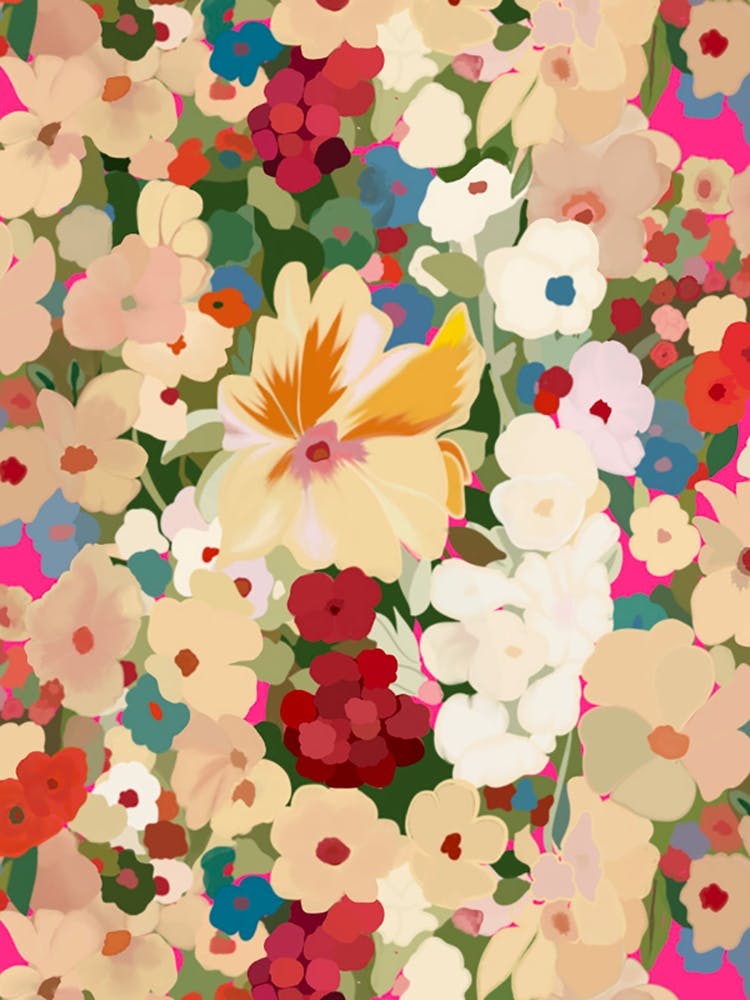Floral Pattern Pink "Floral Symphony"