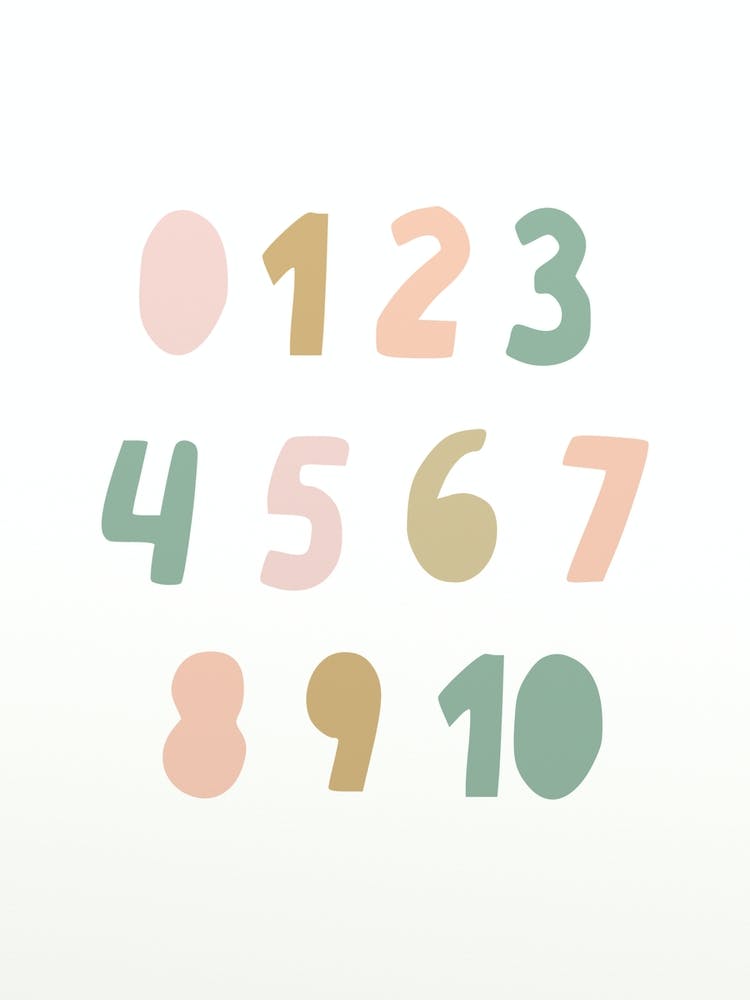 Girls Numbers Print