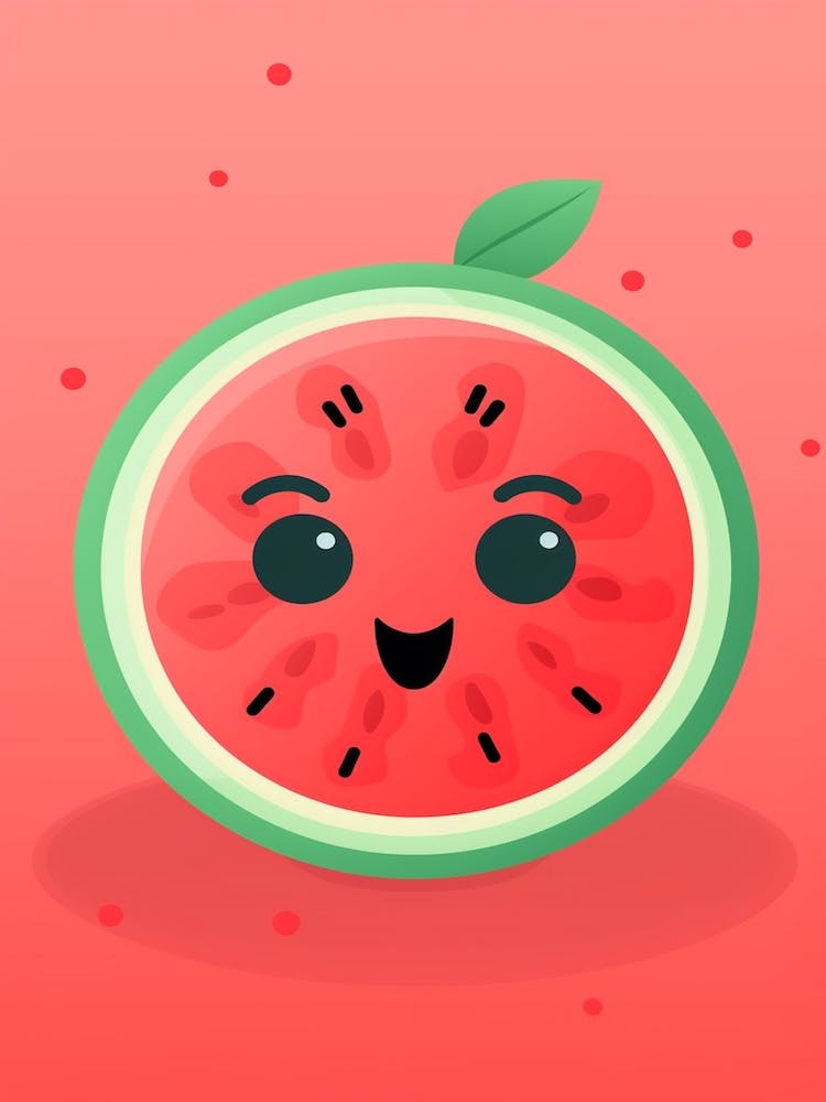 Watermelon Kawaii Illustration 3