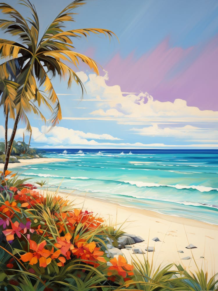 A Painting Of Grace Bay Beach, Turks And Caicos Islands 3