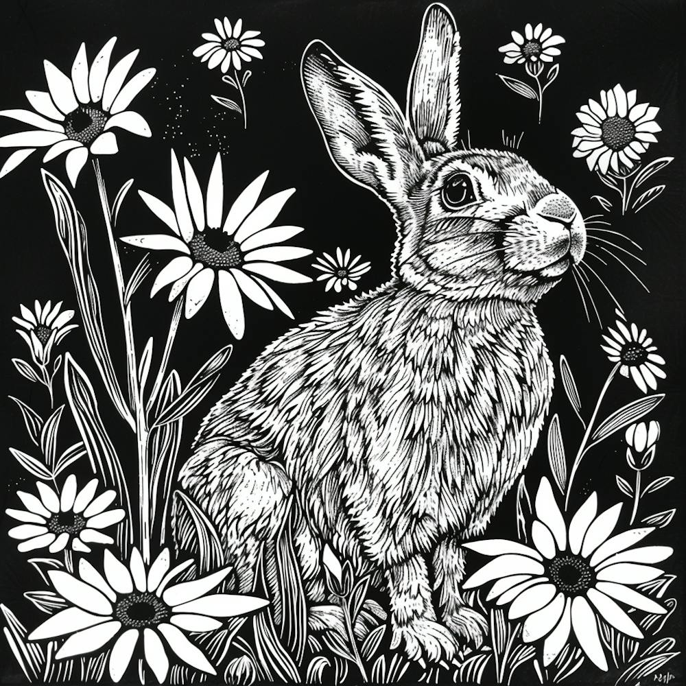 Rabbit In The Meadow