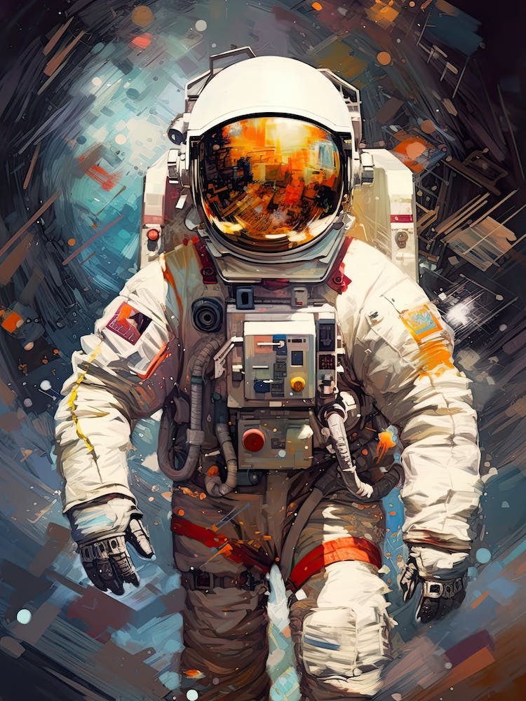 Expressive Astronaut Painting 4