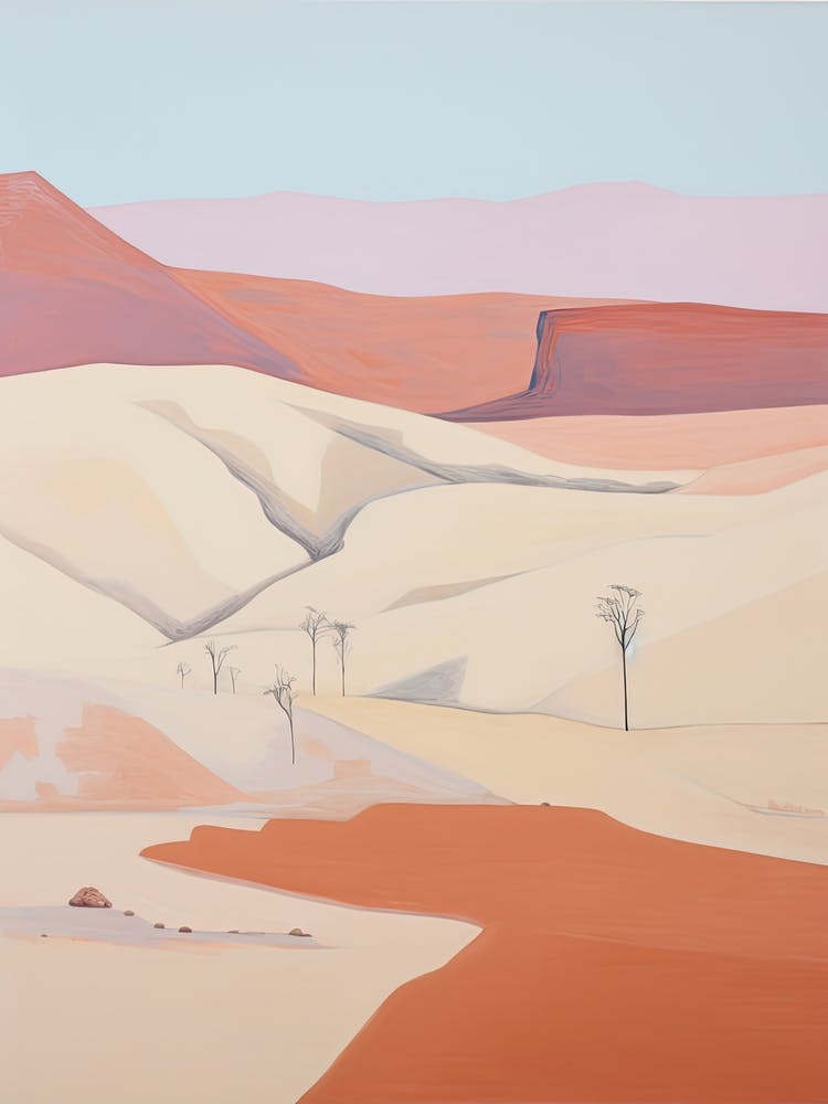 Patagonian Desert (Patagonian Steppe)   Argentina, Contemporary Abstract Illustration 2