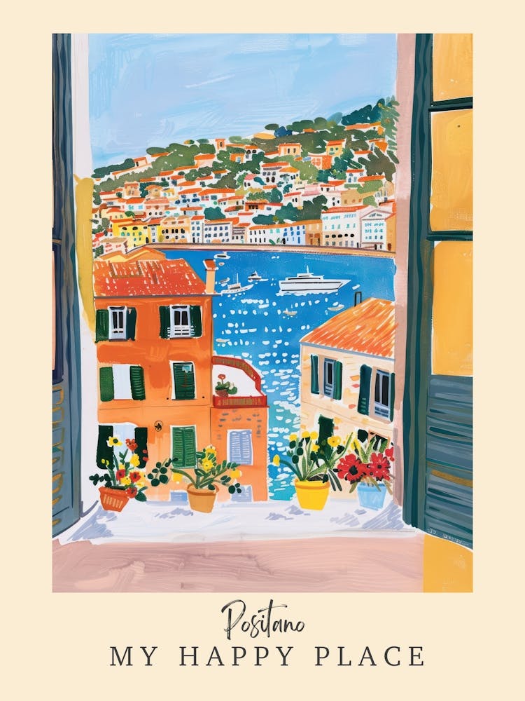 My Happy Place Positano 2 Travel Poster