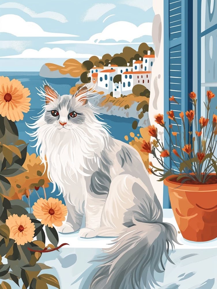 Niccheyne Storybook Illustrations Of Laperm Cat In The Style