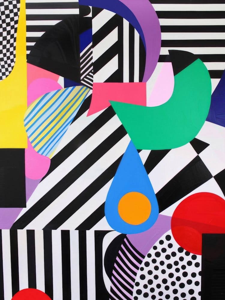 Colorful Shapes. Abstract Painting 1