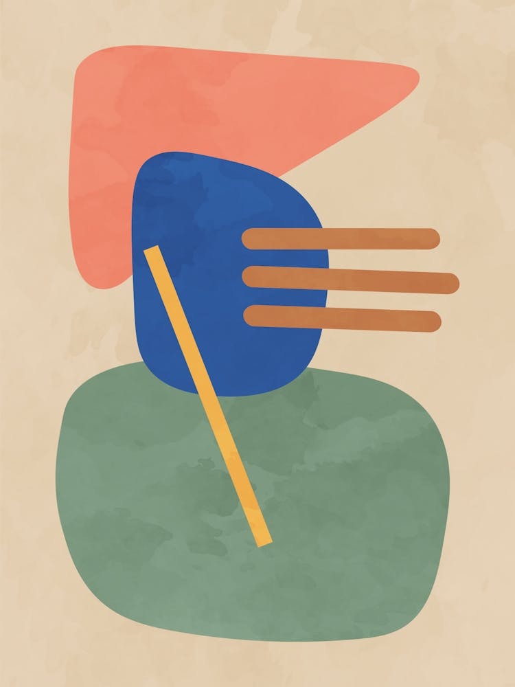 Nordic Scandi Colorful Abstract Shapes