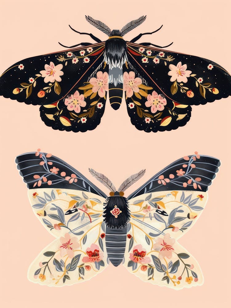 Textile Butterflies William Morris Style 8