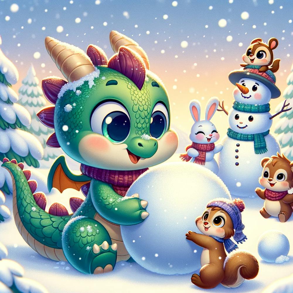 little dragon snow day