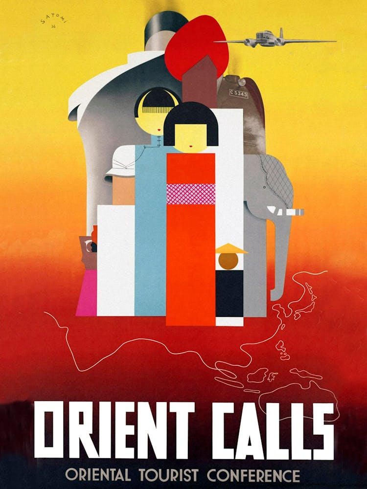 Orient Calls, Vintage Travel Poster