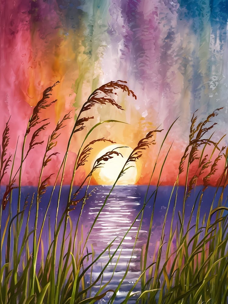 Sunset In The Grass